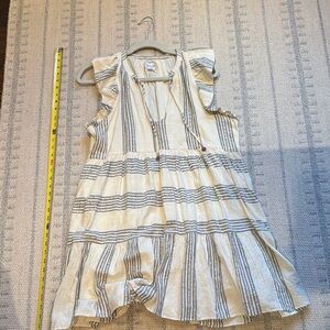 Saylor Dress blue and cream Strips